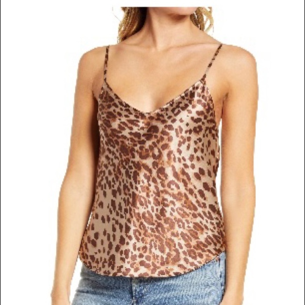 NWOT Reformation Teddy Silk Cami Cheetah Print